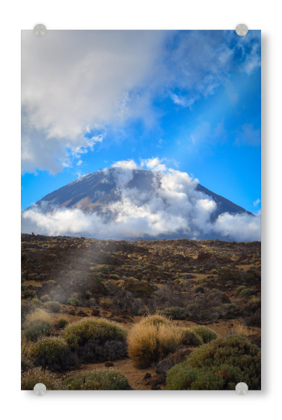 Acrylglasbild "Teide im Wolkenkleid" artboxONE - Natur,Reise - Teide,Teneriffa,Vulkan,Kanaren,Kanarische inseln,Wolken,Las canadas,Nationalpark