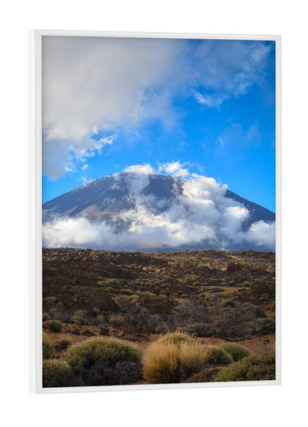 Poster mit weißem Rahmen "Teide im Wolkenkleid" artboxONE - Natur,Reise