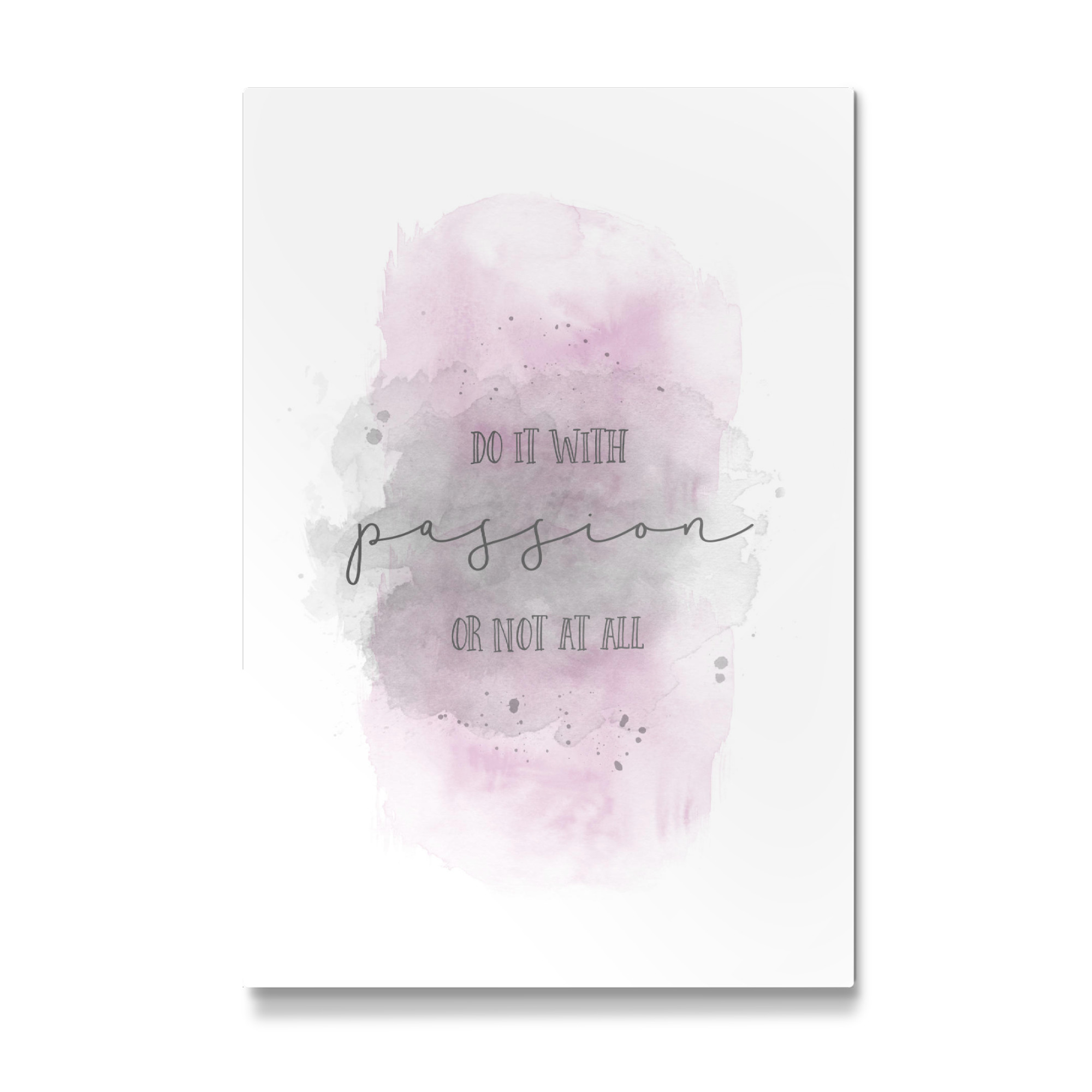 Galerie-Print "Do it with passion | Aquarell rosa" 30x20 cm artboxONE