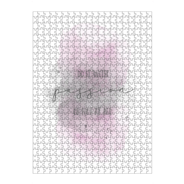 artboxONE Puzzle "Do it with passion | Aquarell rosa" artboxONE - Typografie - Spruch,Leidenschaft,Modern - Bild spruch
