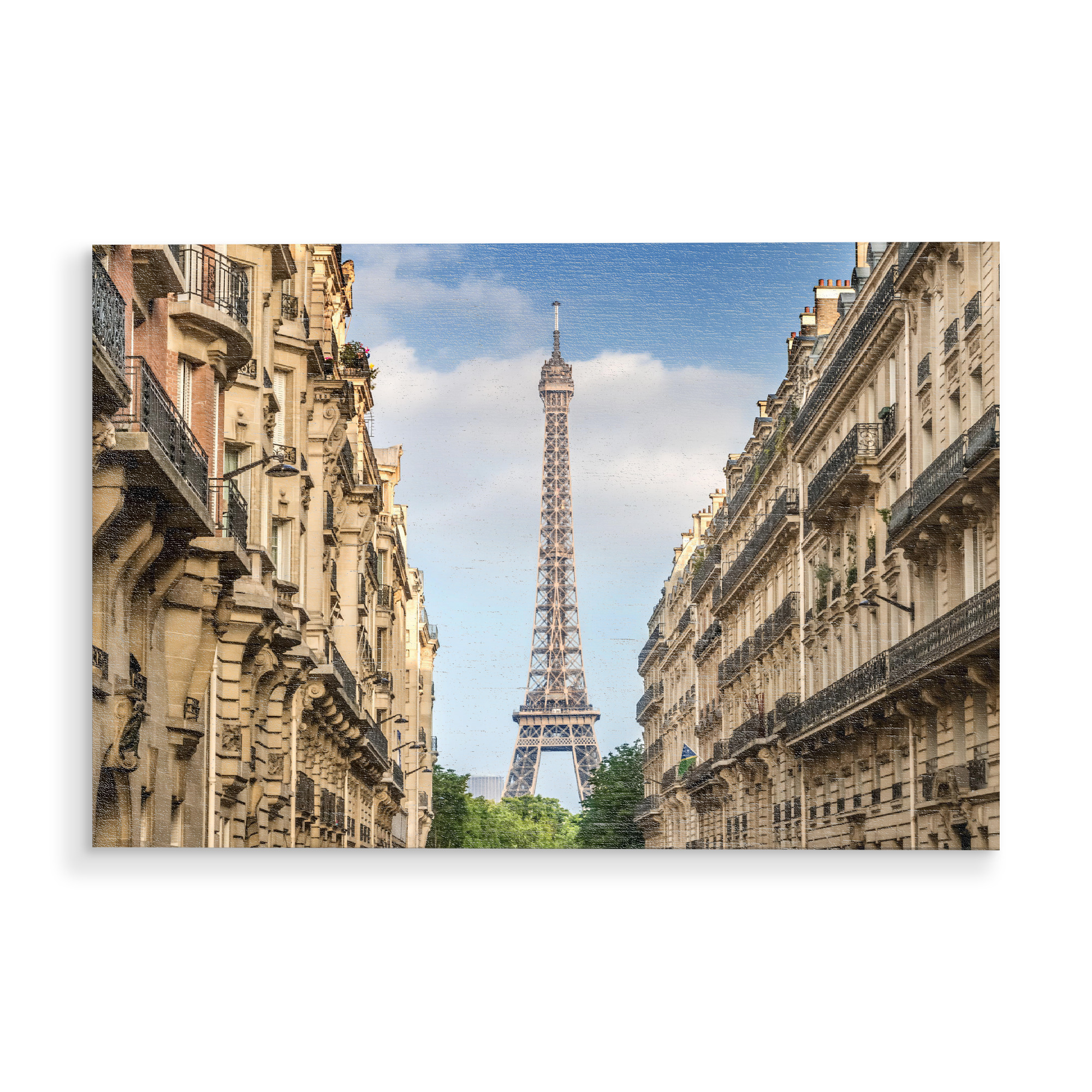 Holzbild "Pariser Flair" artboxONE - Städte / Paris - Paris,Eiffelturm,Stadtansicht