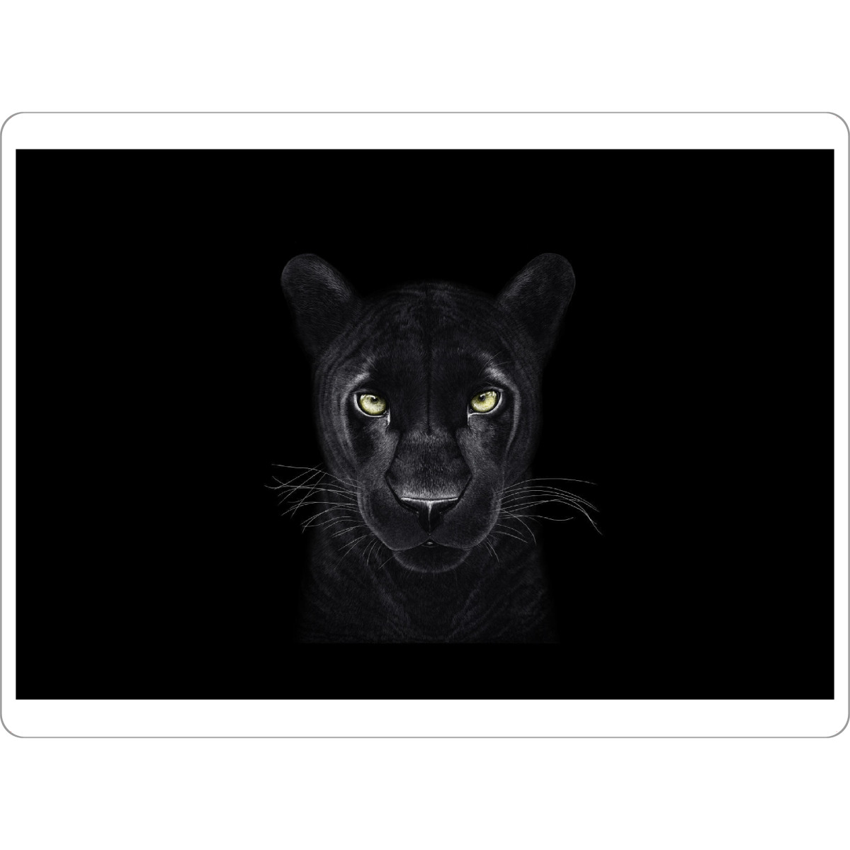 Tischset "Panther on black" artboxONE - Tiere - Panther,Black panther,Cat - Bild panther