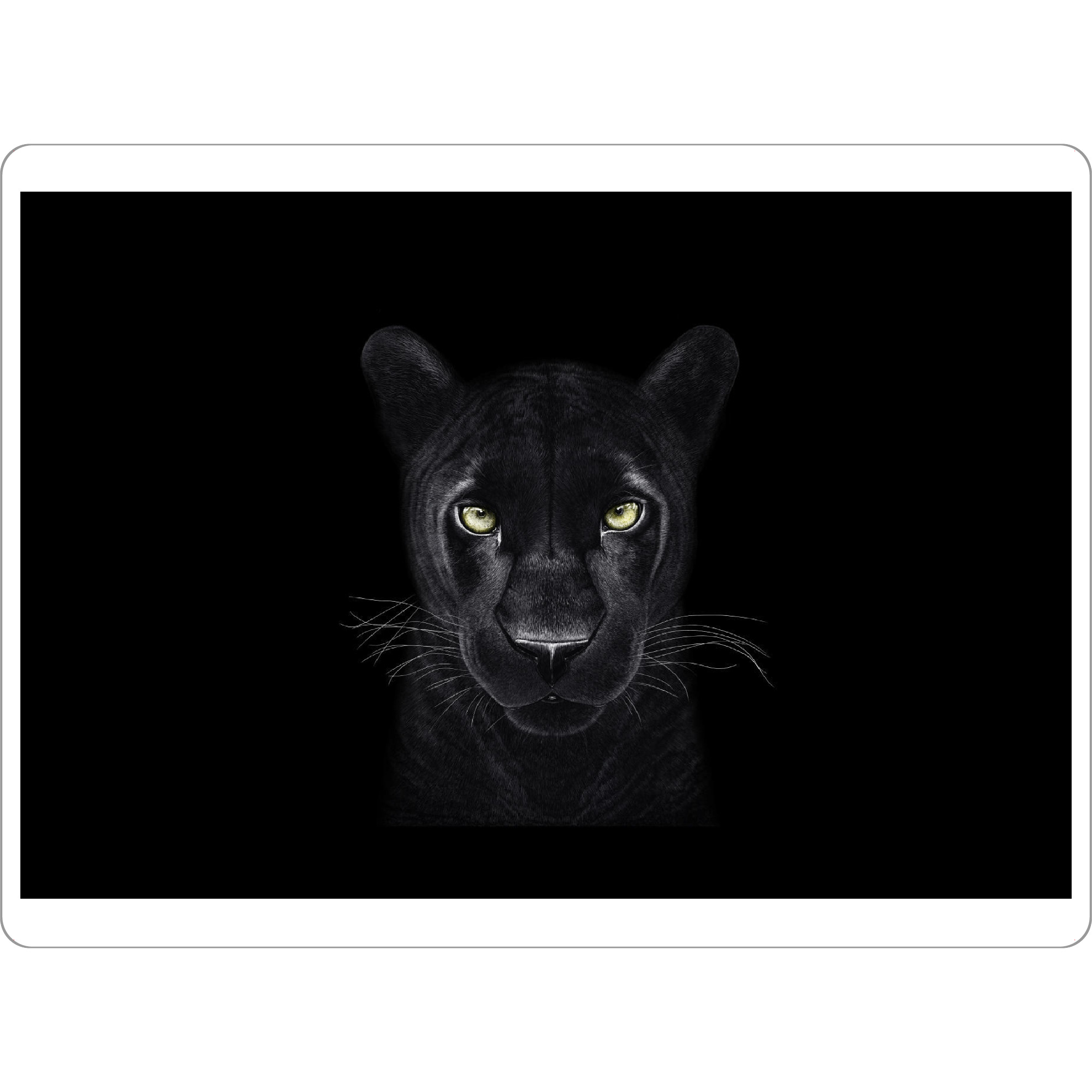 Tischset "Panther on black" artboxONE - Tiere - Panther,Black panther,Cat - Bild panther