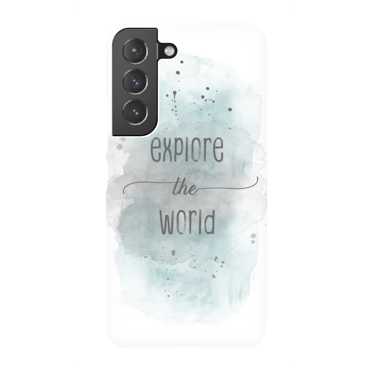 "Explore the world Aquarell türkis"für Samsung Galaxy - Premium-Case Handyhülle artboxONE