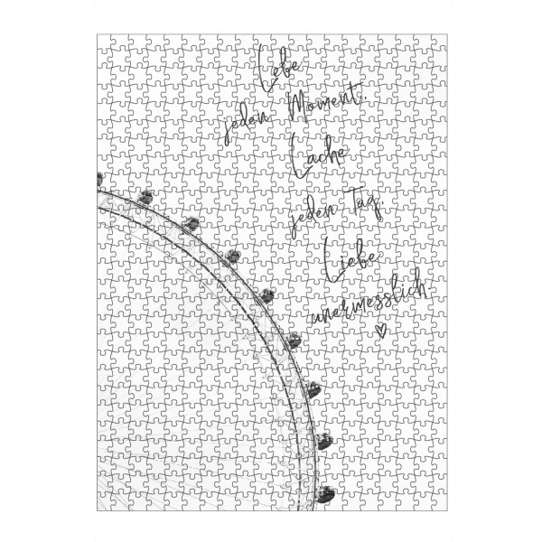 artboxONE Puzzle "Lebe, Lache, Liebe" artboxONE - Typografie,Schwarzweiß - Fairies wheel,Black and white,Photography,Liebe,Lebe,Lache