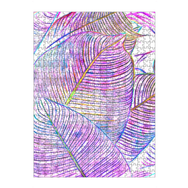 Puzzle Ravensburger "Ultraviolet Banana Leaves" artboxONE - Floral