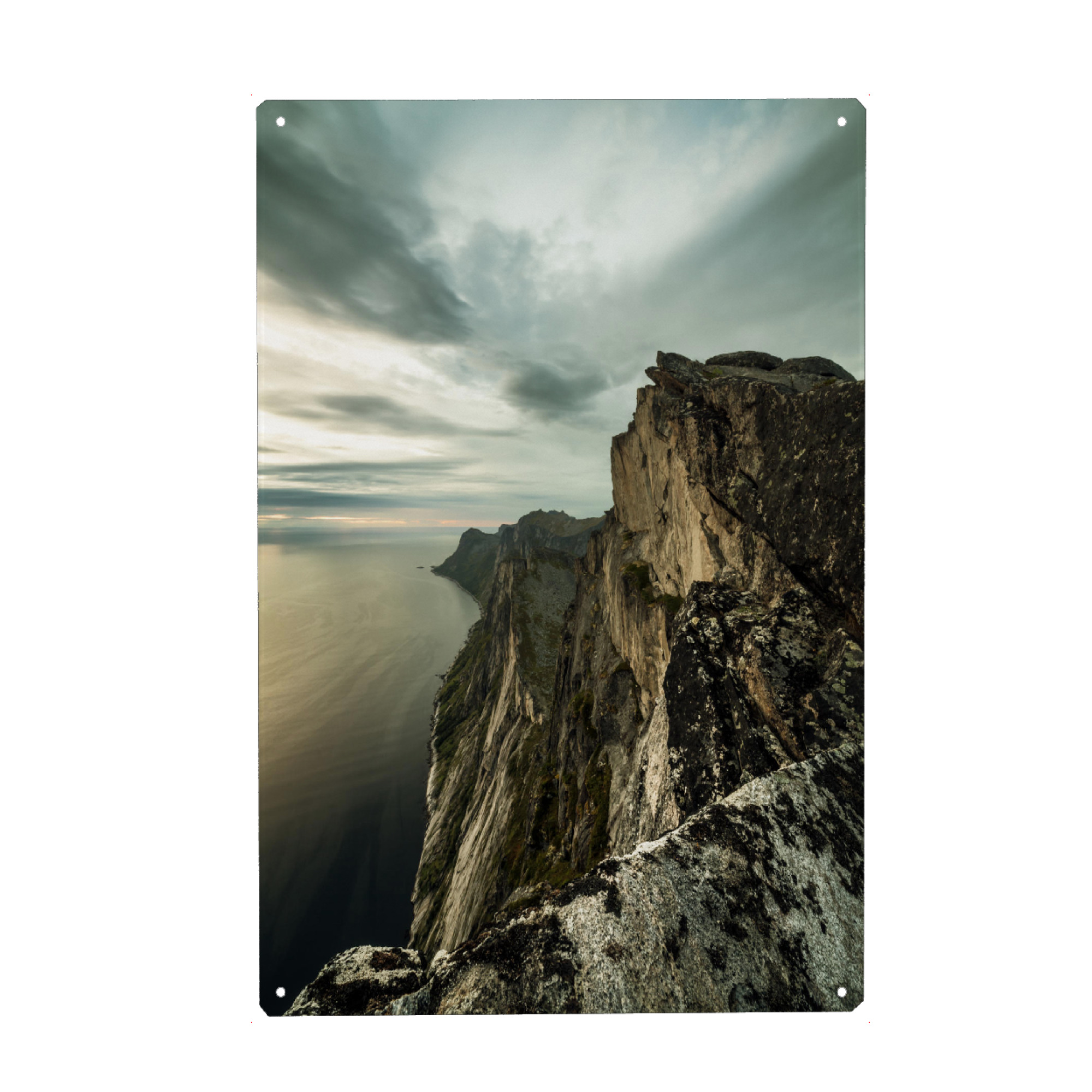 Metall Poster "Aussichten" artboxONE - Natur - Norwegen,Skandinavien,Fjord - Blechschild