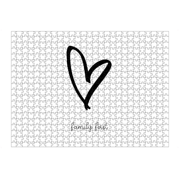 artboxONE Puzzle "Familie zuerst" artboxONE - Typografie,Schwarzweiß,Liebe