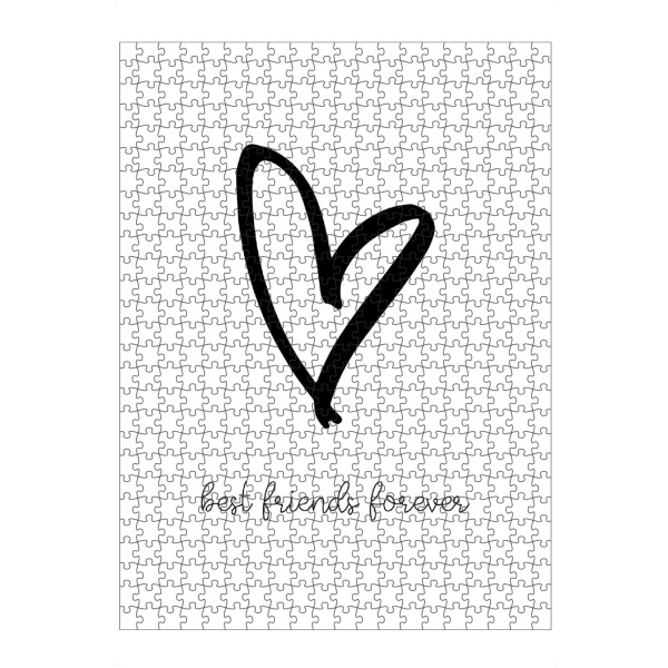 Puzzle Ravensburger "Beste Freunde für immer und ewig" artboxONE - Typografie,Schwarzweiß,Liebe