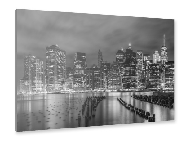 Alu-Dibond "MANHATTAN Monochrome Impression" 30x20 cm artboxONE