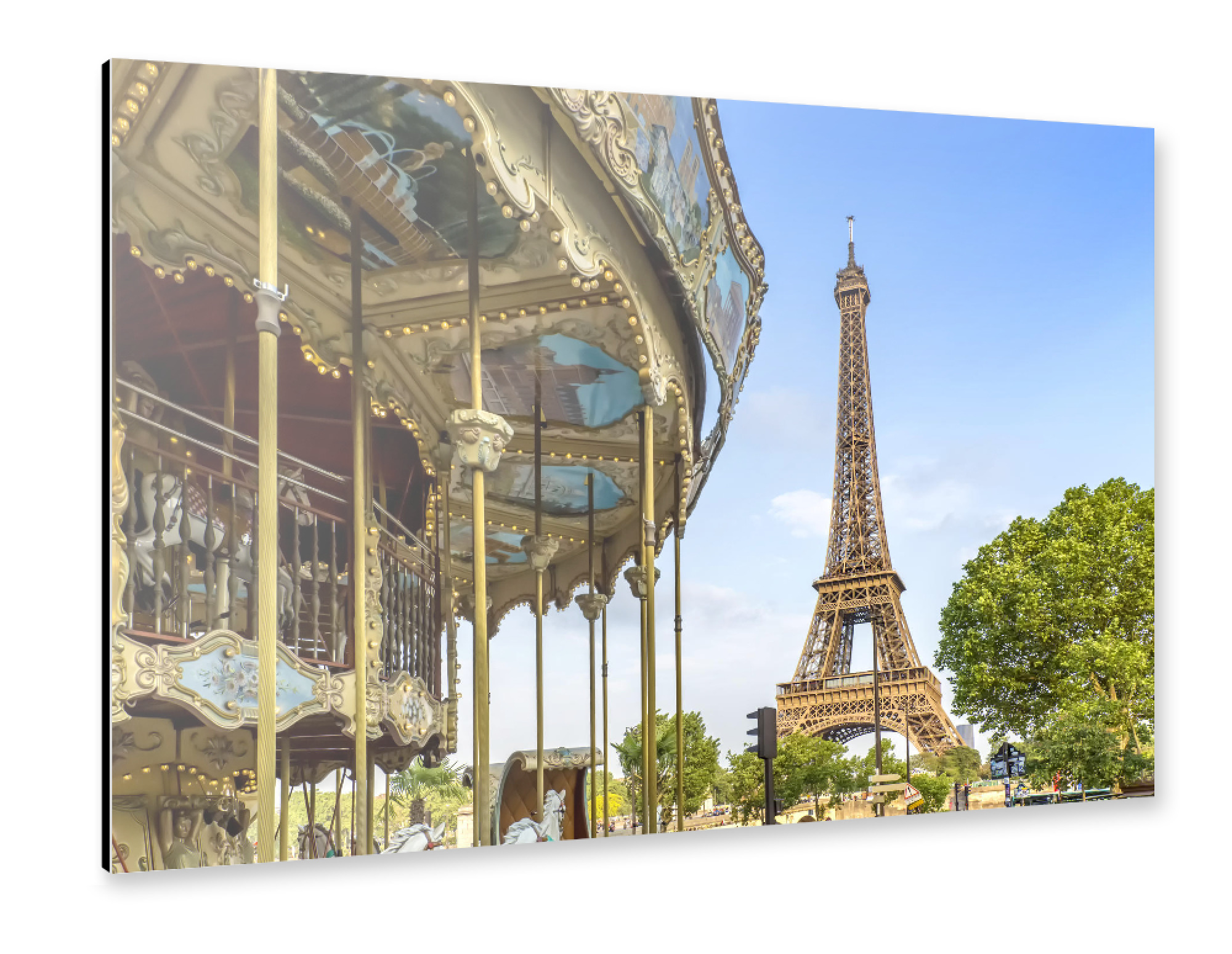 Alu-Dibond "Typisch Paris" 30x20 cm artboxONE