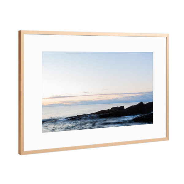 Poster mit Rahmen Kupfer "Shore" artboxONE - Natur - Lofoten,Norwegen,Küste