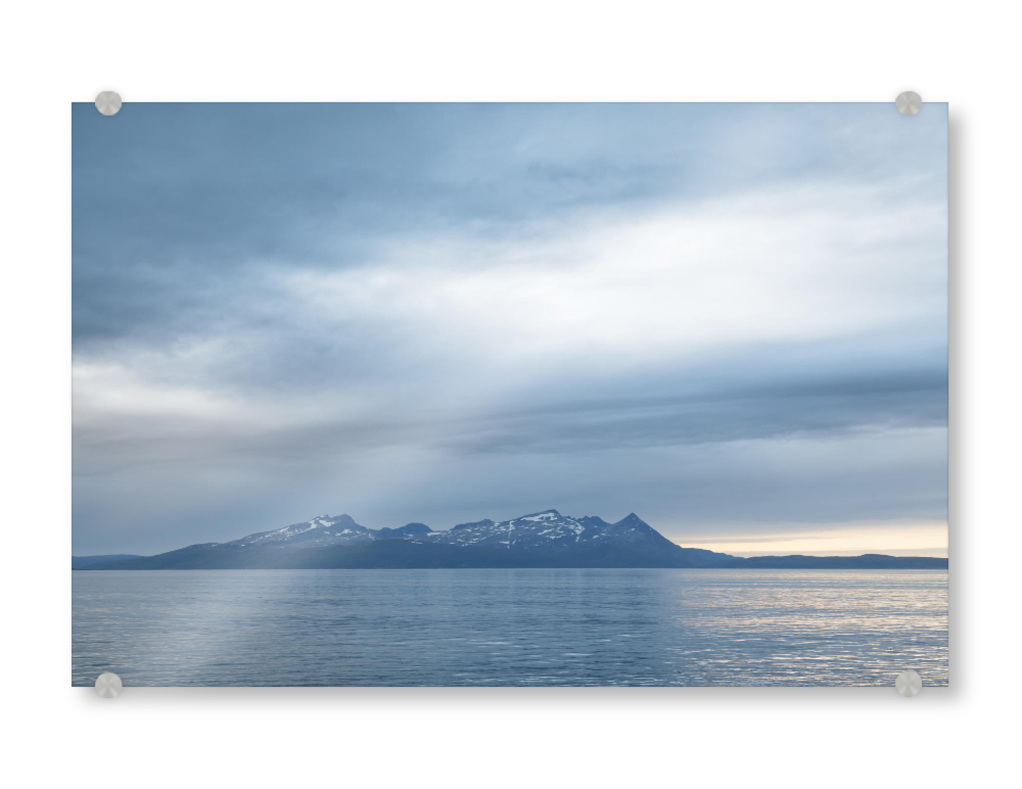 Acrylglasbild "Overcast" artboxONE - Natur - Norwegen,Atlantik,Insel