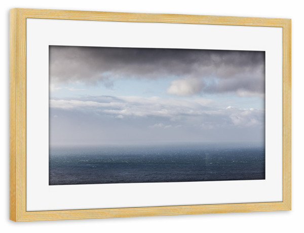 Poster mit Rahmen kiefer "Wasserwüste" artboxONE - Reise / Strand und Meer - Barentssee,Arktischer ozean,Nordatlantik