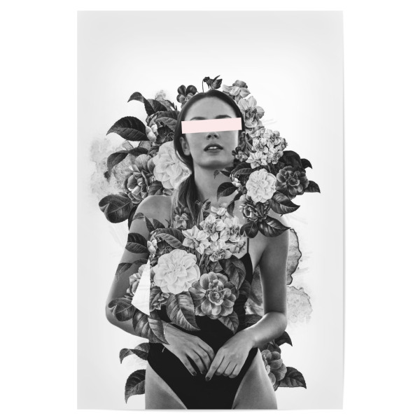 Poster "Rupturing Hotness" artboxONE - Menschen,Schwarzweiß - Girl,Sexy,Flower,Love