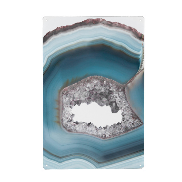 Holzbild "Deep Blue Agate" artboxONE - Abstrakt,Marmor - Agate,Gemstone,Crystals,Nature