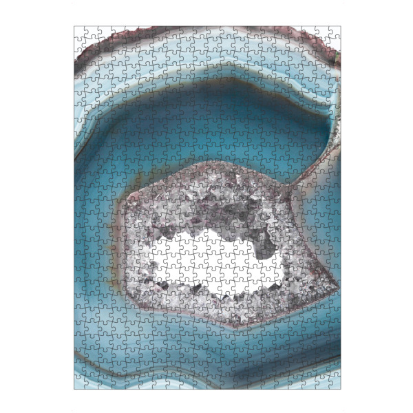 Puzzle Ravensburger "Deep Blue Agate" artboxONE - Abstrakt,Marmor - Agate,Gemstone,Crystals,Nature - Bild agate