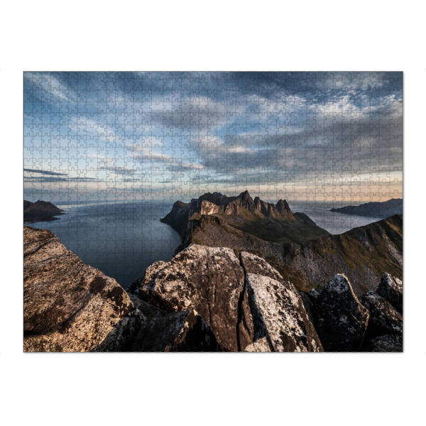 Puzzle Ravensburger "The Island View" artboxONE - Natur - Norwegen,Senja,Fjorde - Bild norwegen