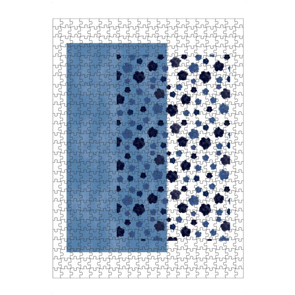 artboxONE Puzzle "Indigo Rain" artboxONE - Abstrakt - Indigo,Rain,Modern,Maritim,Skandinavisch maritim - Bild indigo