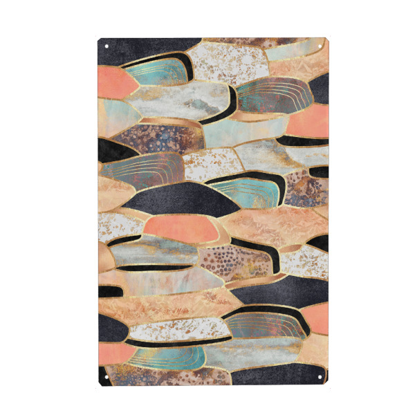 Holzbild "Pretty Stone" artboxONE - Geometrie - Abstract,Gold lines