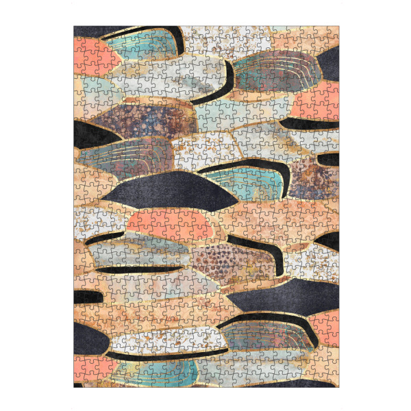 Puzzle Ravensburger "Pretty Stone" artboxONE - Geometrie - Abstract,Gold lines - Bild abstract
