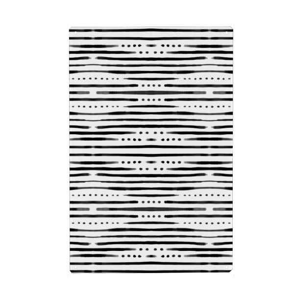 Holzbild "Black and White Shibori" artboxONE - Abstrakt,Schwarzweiß - Tribal,Tie-dye,Boho-style,Ethno