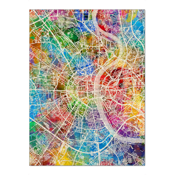 Puzzle Ravensburger "Köln City Map" artboxONE - Städte / Köln,Kartografie - Köln,Cologne,Map - Bild köln