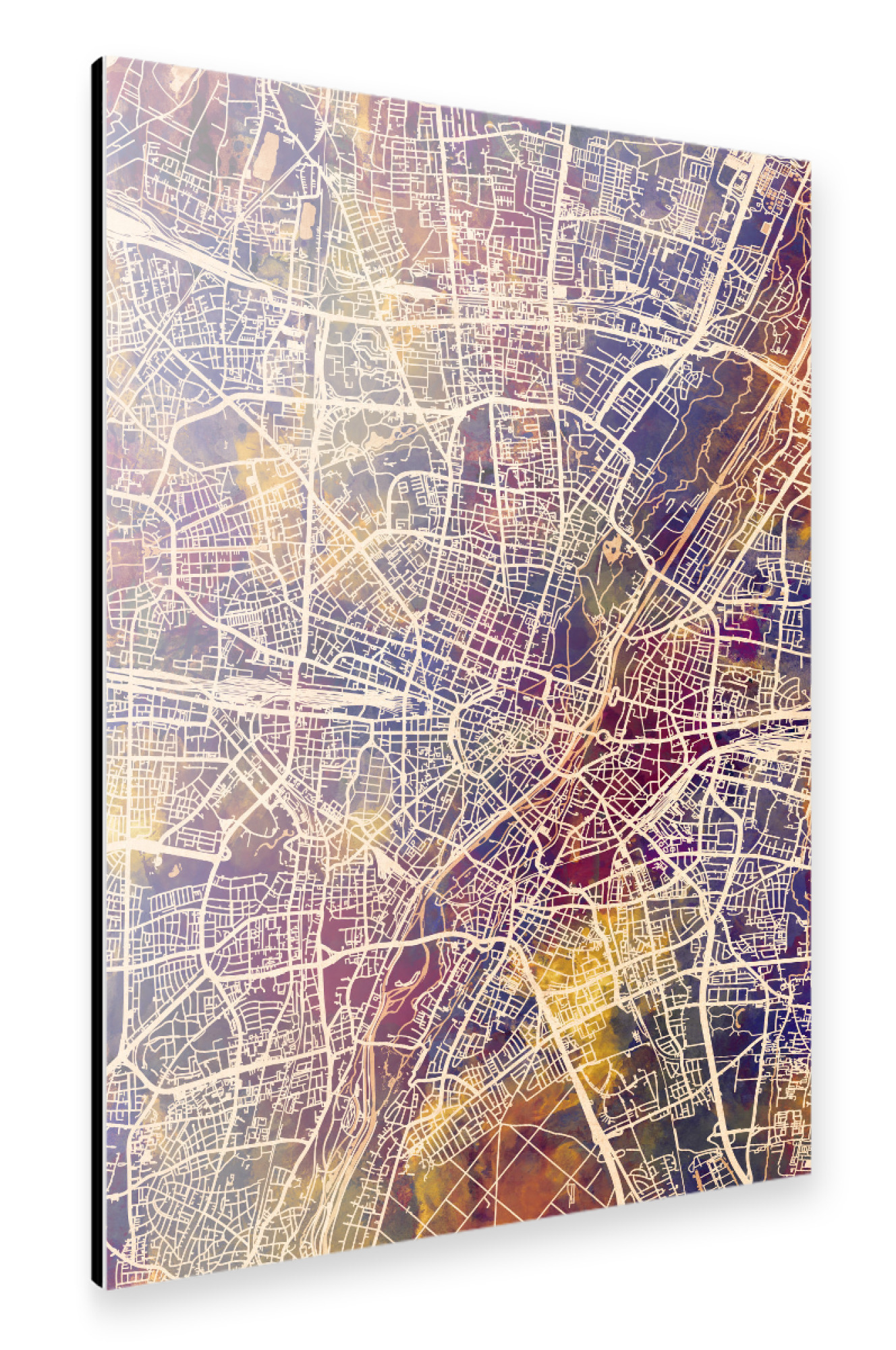 Alu-Dibond "München City Map Autumn" 30x20 cm artboxONE