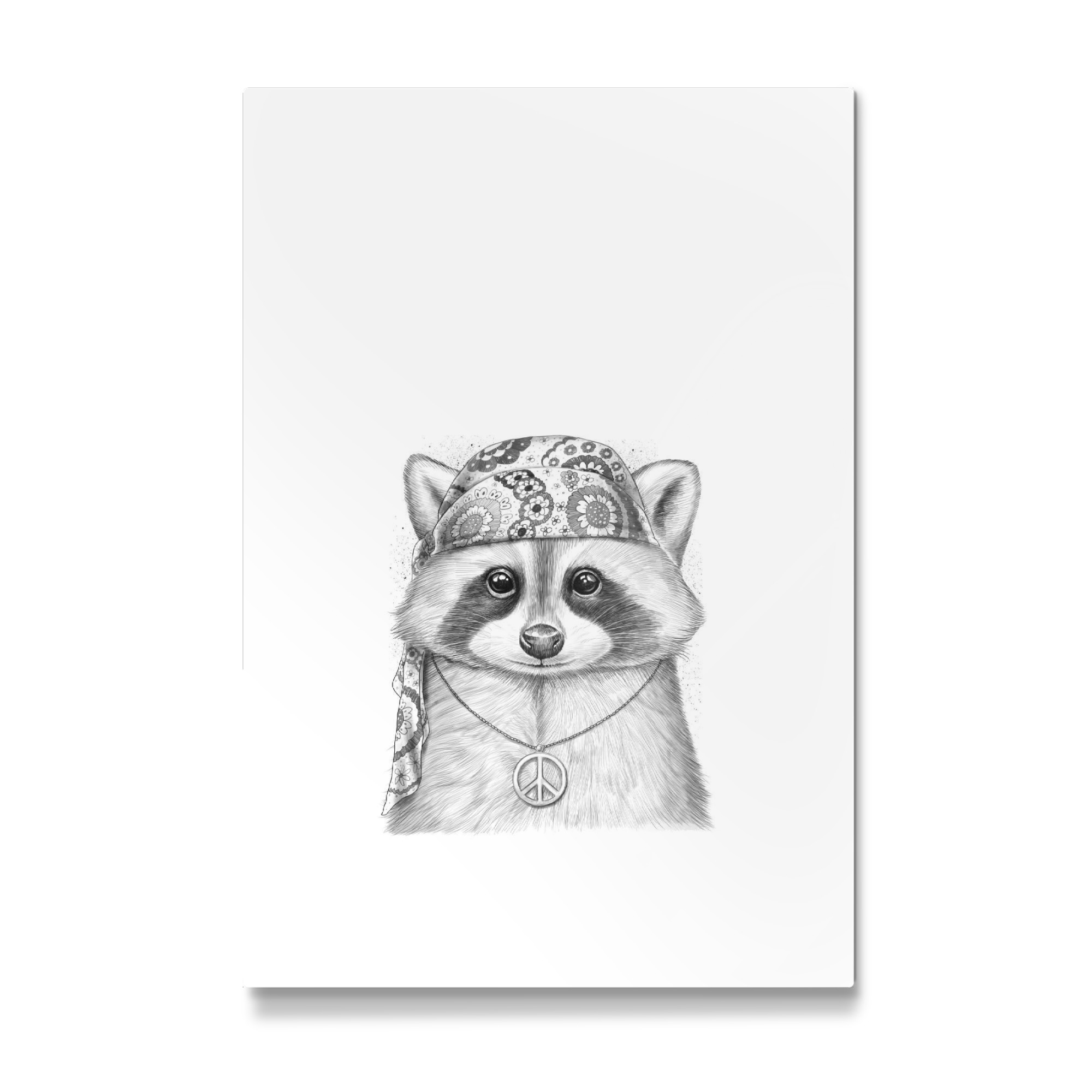 Galerie-Print "Raccoon hippie" 75x50 cm artboxONE