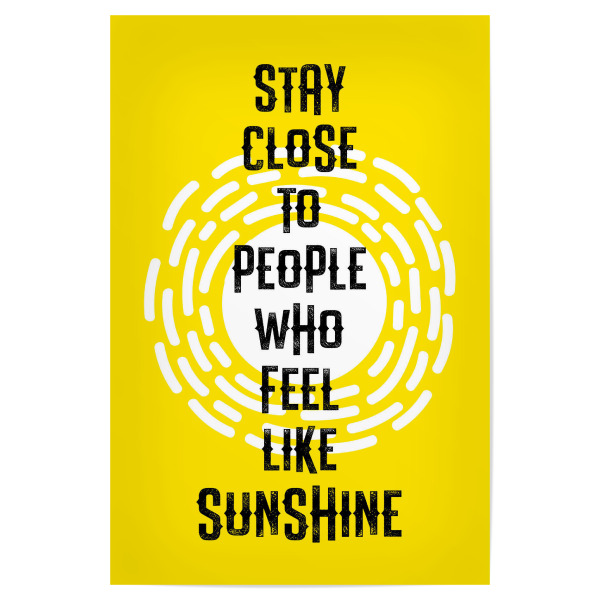 Poster 30x20 cm "Feel like sunshine" artboxONE - Typografie,Festivals