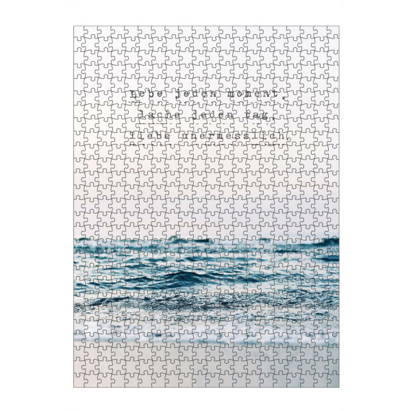 artboxONE Puzzle "LEBE JEDEN MOMENT" artboxONE - Typografie - Blue,Ocean,Typography,Photography,Leben - Bild blue