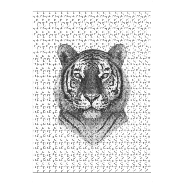 artboxONE Puzzle "The Tiger" artboxONE - Tiere,Schwarzweiß - Tiger,Cat,Black and white,Graphic - Bild tiger