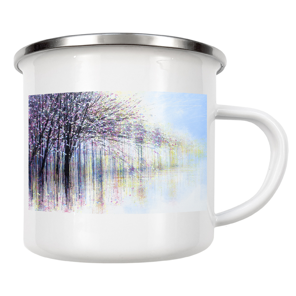 Emaille Tasse "Waterside Spring Blossom" artboxONE - Natur,Floral,Abstrakt