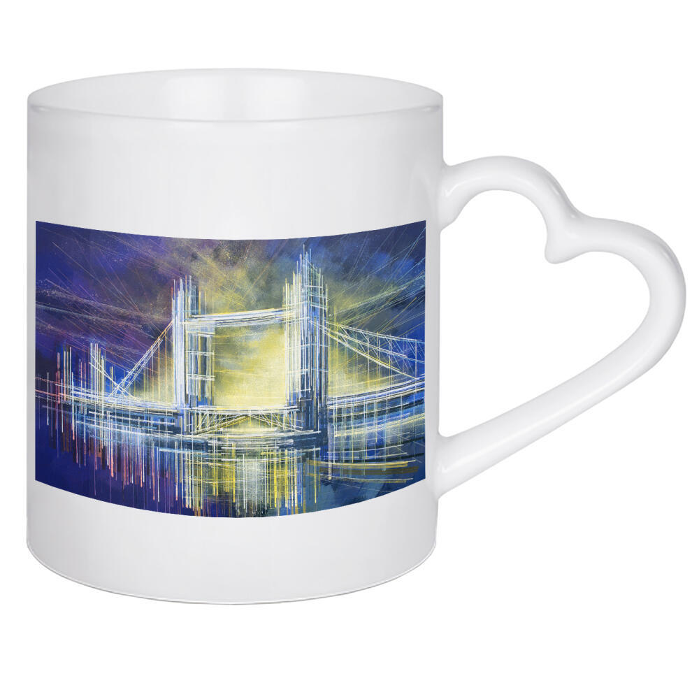 Herztasse "Tower Bridge um Mitternacht" artboxONE - Städte,Städte / London,Reise,Abstrakt,Architektur