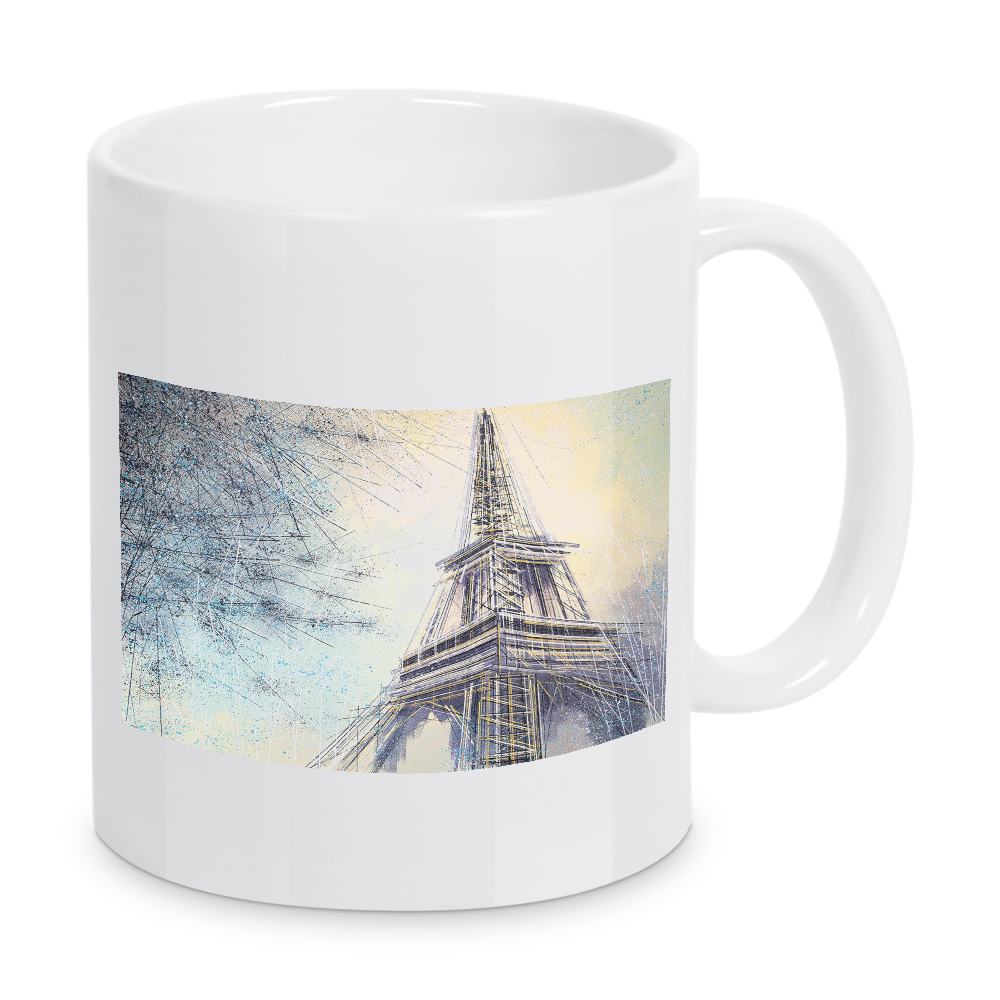 Tasse "Eiffelturm in der Abenddämmerung" artboxONE - Natur,Architektur,Städte / Paris - Eiffelturm,Abenddämmerung,Architektur,Natur,Bäume,Paris