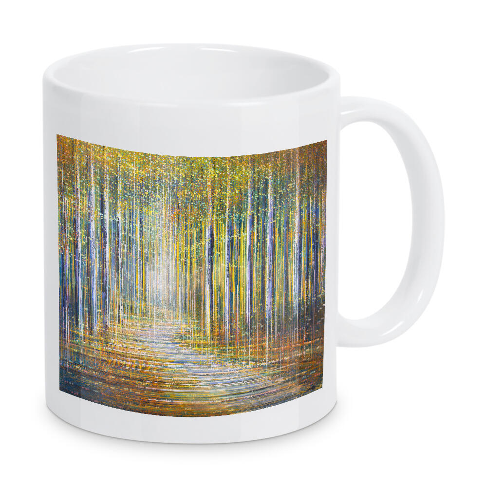 Tasse "Sommerwald bei Sonnenuntergang" artboxONE - Natur,Abstrakt - Wald,Sommer,Wege,Bäume,Natur