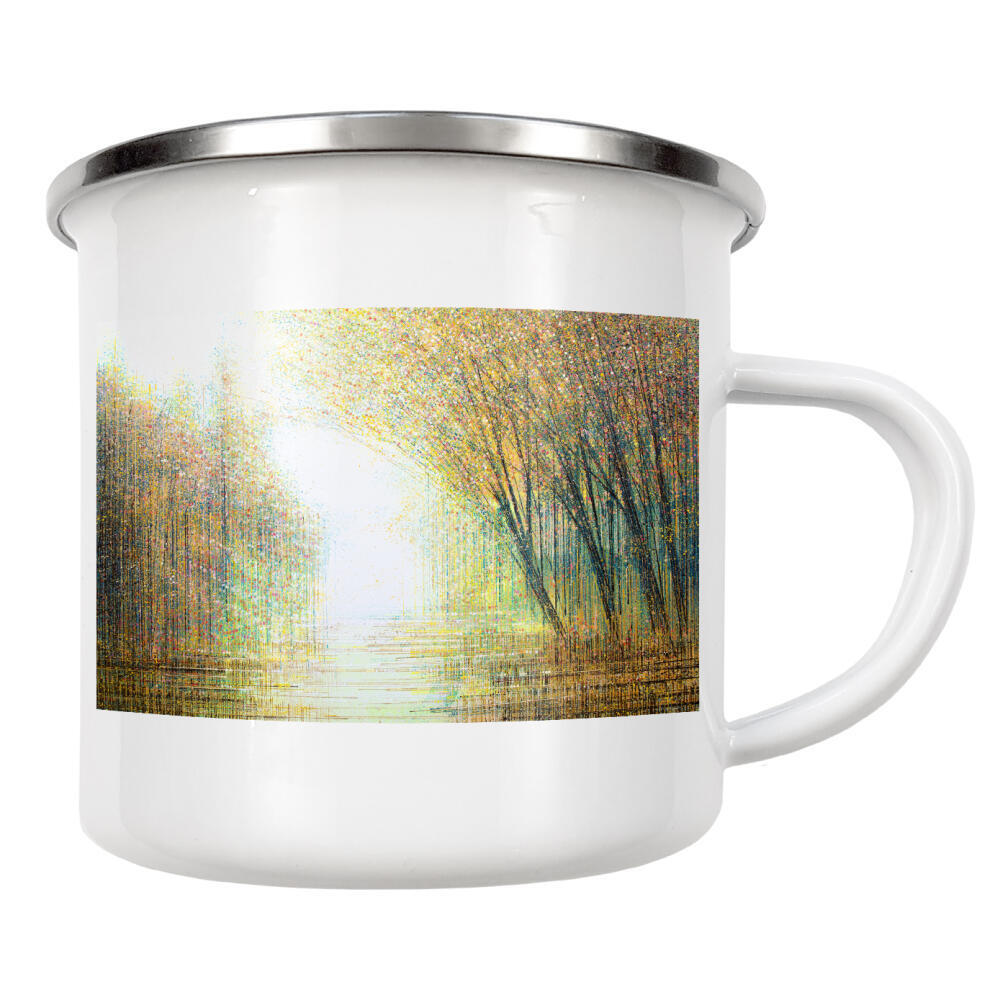 Emaille Tasse "Autumn Woodland" artboxONE - Natur - Wald,Wald,Natur,Bäume,Wald,Herbst,Herbst