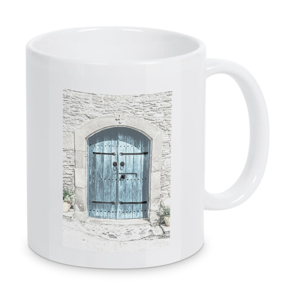 Tasse "Staubige blaue Tür G" artboxONE - Architektur - Architektur,Türen,Tür,Häuser,Zuhause,Blau