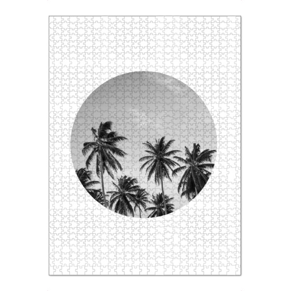 Puzzle Ravensburger "Photo palm tree" artboxONE - Schwarzweiß,Reise / Strand und Meer