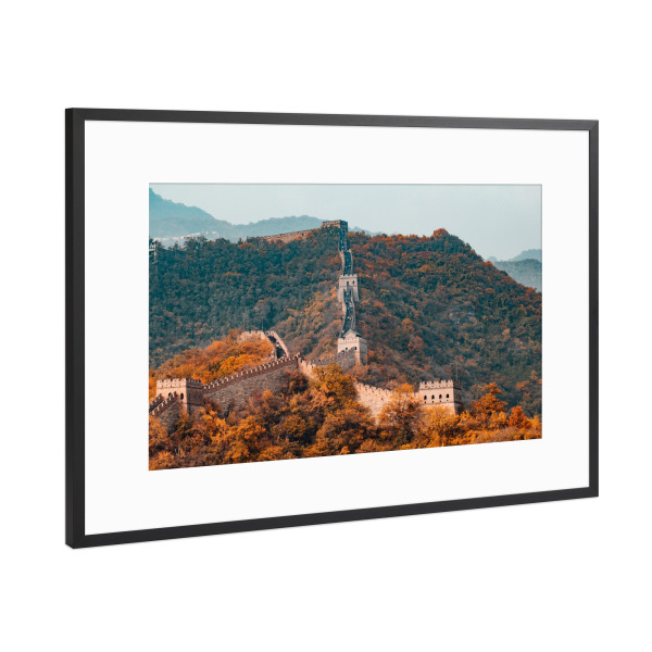 Poster mit Rahmen Schwarz (Metallic) "Chinesische Mauer" artboxONE - Reise,Reise / Asien - China,Asien,Chinesische mauer