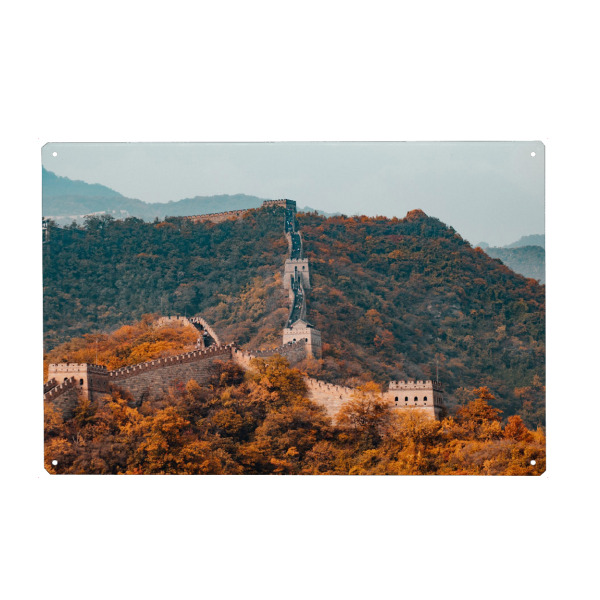 Metall Poster "Chinesische Mauer" artboxONE - Reise,Reise / Asien - China,Asien,Chinesische mauer - Blechschild
