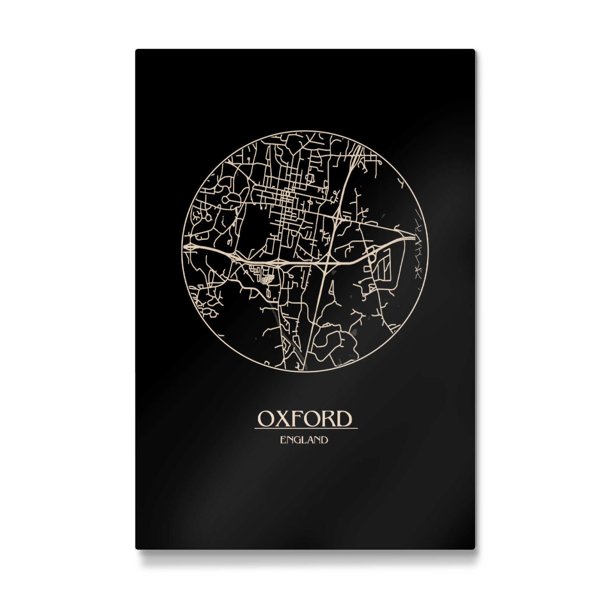 Galerie-Print "A Retro Map of Oxford Round" 75x50 cm artboxONE