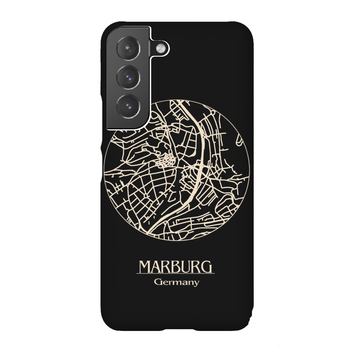 Samsung Galaxy "Retro Map Marburg Germany Circle" Premium-Case Handyhülle artboxONE