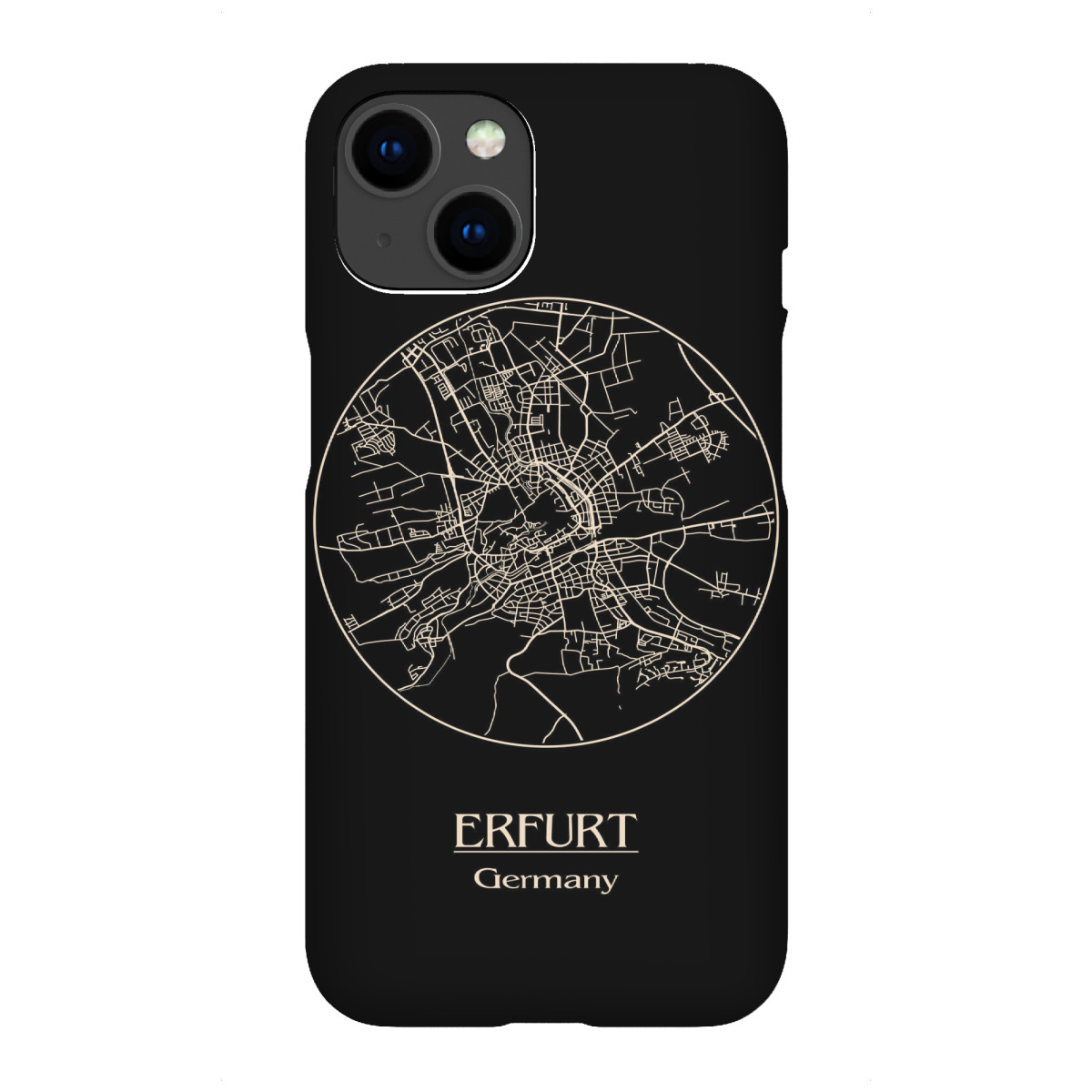 "Erfurt Germany Retro Map"für iPhone - Premium-Case Handyhülle artboxONE