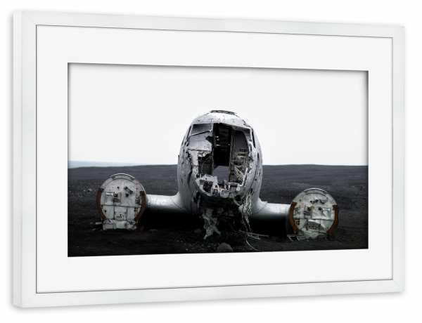 Poster mit Rahmen weiß "HEAVY METALL" artboxONE - Reise,Architektur,Automobile,Fashion