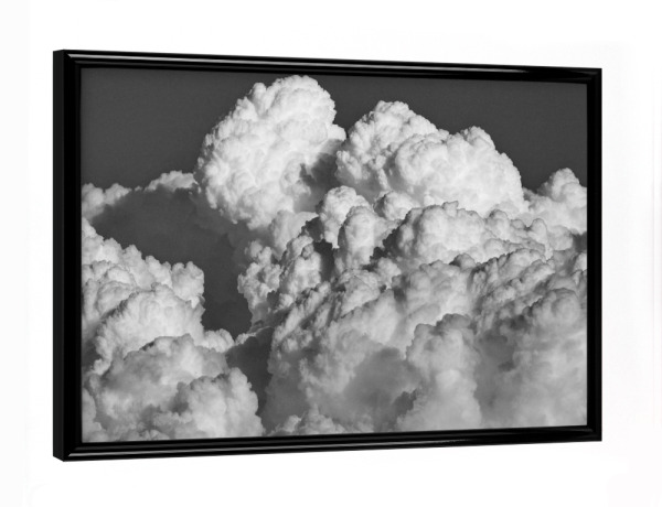Poster mit schwarzem Rahmen "Gewitterwolken" artboxONE - Natur,Schwarzweiß - Gewitter,Wolken,Himmel