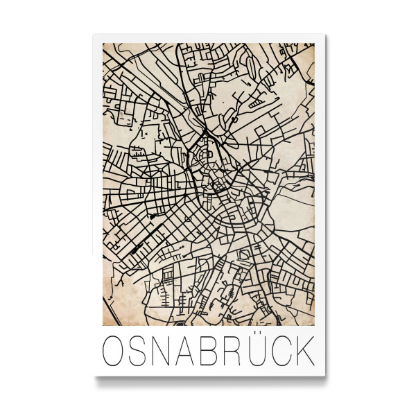 Galerie-Print "Retro Map Osnabrück Vintage" 30x20 cm artboxONE