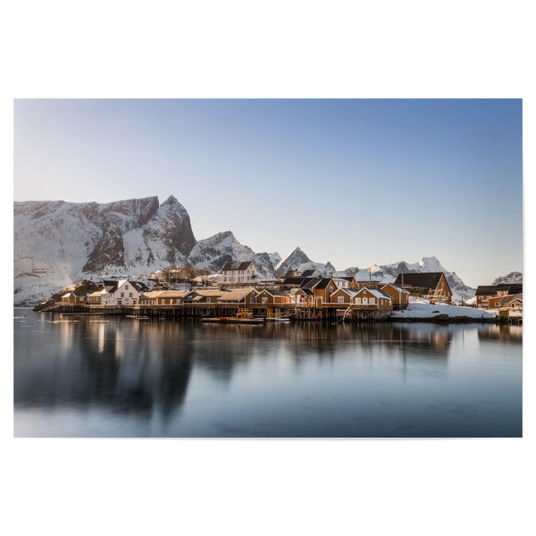 Poster "Nordland" artboxONE - Reise / Länder - Norwegen,Lofoten,Fischerdorf