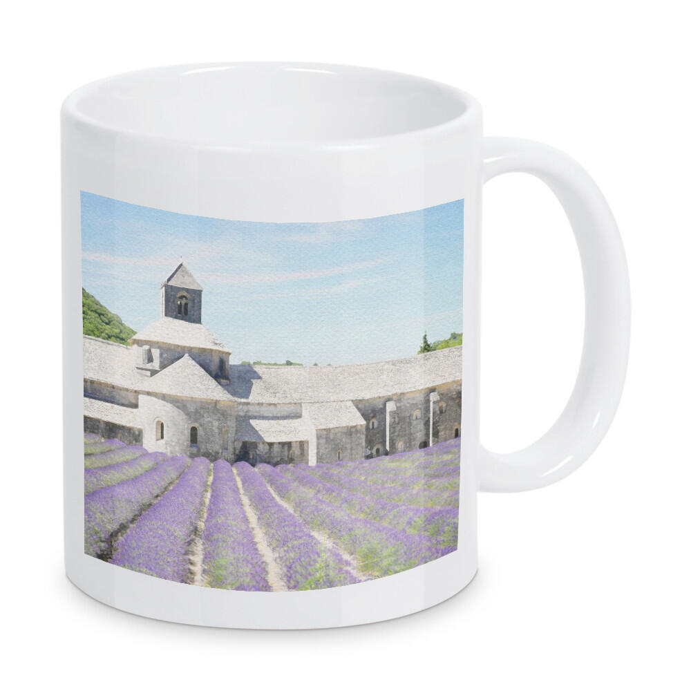 Tasse "Lavendelfeld E" artboxONE - Natur,Floral,Architektur - Gebäude,Architektur,Felder,Landschaft,Natur,Lavendel,Blumen,Botanisch
