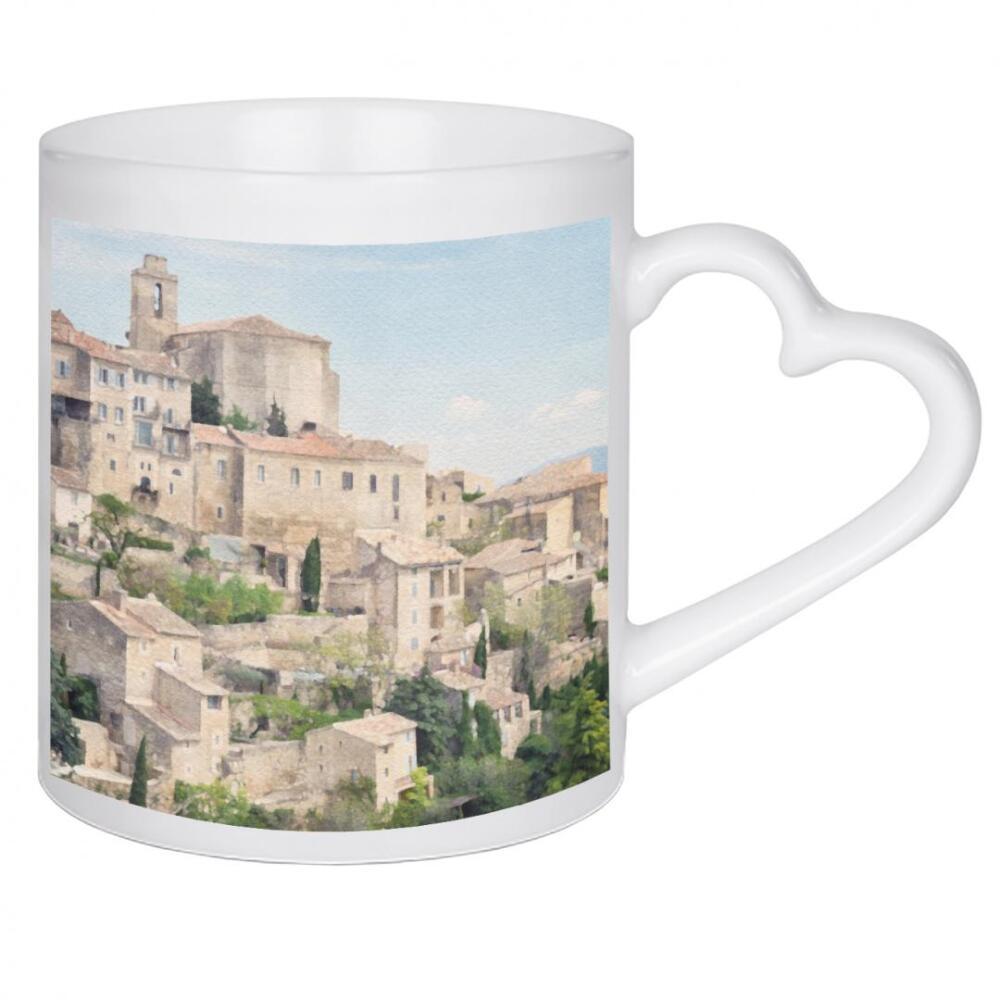 Herztasse "Lila Dächer" artboxONE - Städte,Natur,Architektur - Dorf,Italien,Architektur,Natur,Bäume